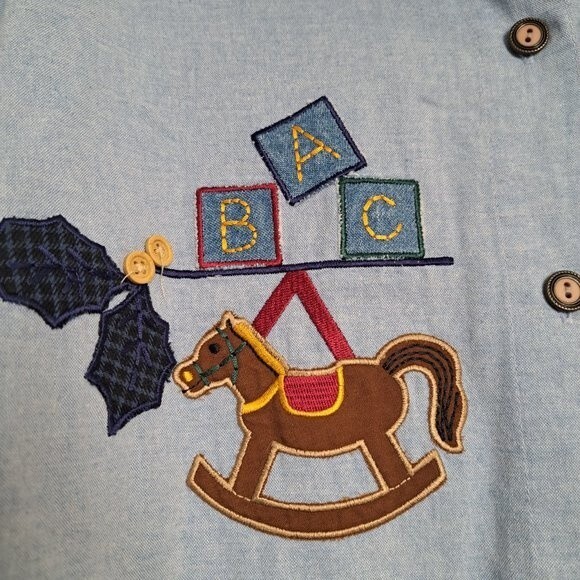 Vintage Christmas Denim Shirt by Jantzen - Picture 5 of 12